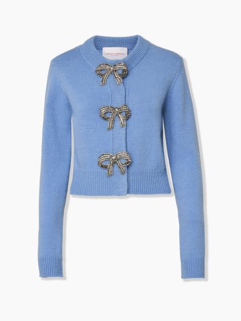 CAROLINA HERRERA Crystal Bow Cardigan