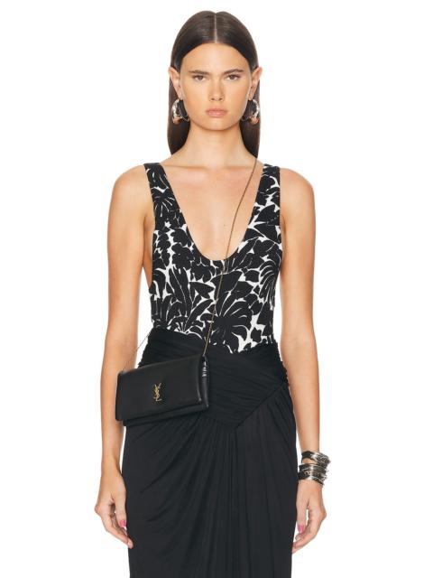 SAINT LAURENT Palm Print Bodysuit