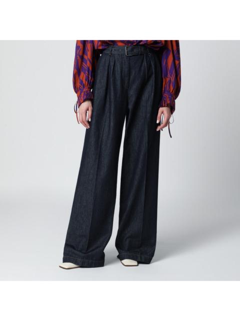 Dries Van Noten Dries Van Noten Indigo Blue Wide-Leg Denim Trousers Women