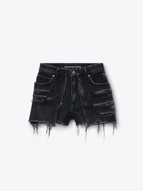 Alexander Wang Distressed Double Layer Short