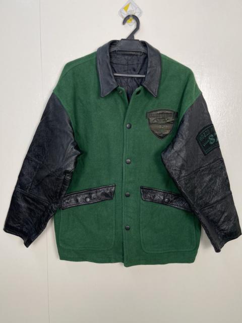 Vintage Pazzo Club Wool and Leather Jacket Made In Japan
