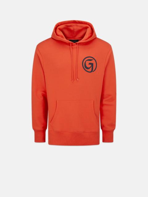 GLOVERALL Unisex 'G' Print Hoodie Orange