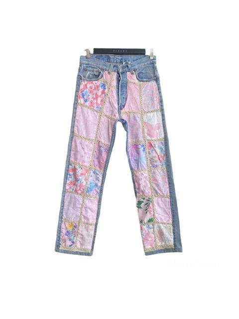 Levi's Vintage 90s ReMade Levis 501 Patchwork Floral Jeans 28x28