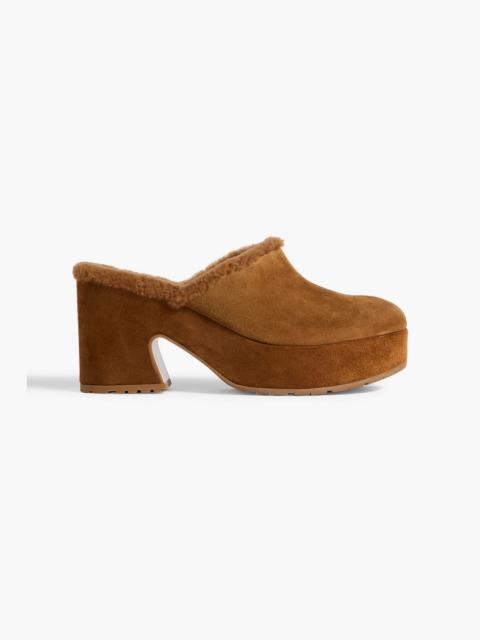 Gianvito Rossi Lyss suede platform clogs