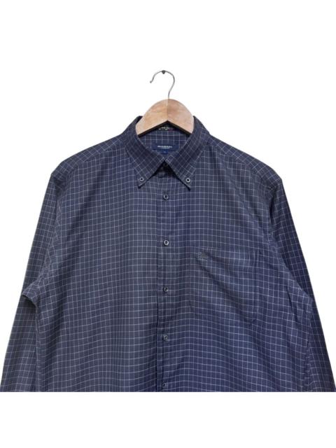 Burberry Burberry Gray Plaid Button Down Longsleeve Shirt