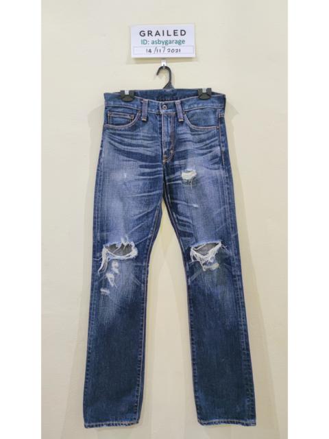 Other Designers Vintage - VINTAGE BACK NUMBER DISTRESSED DENIM