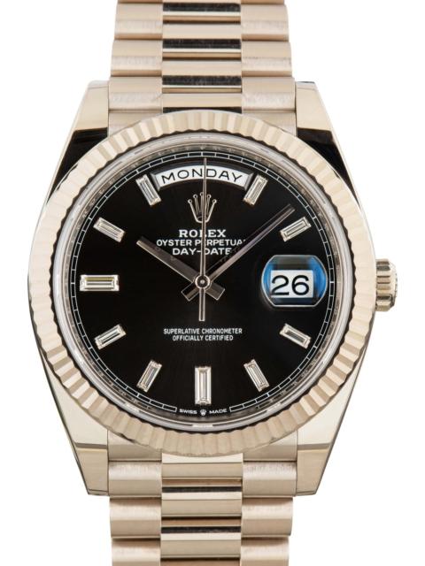 ROLEX Rolex Day-Date 40 Ref 228239 Black Diamond Dial