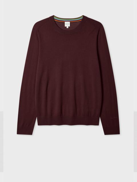 Paul Smith Burgundy Merino Wool Sweater