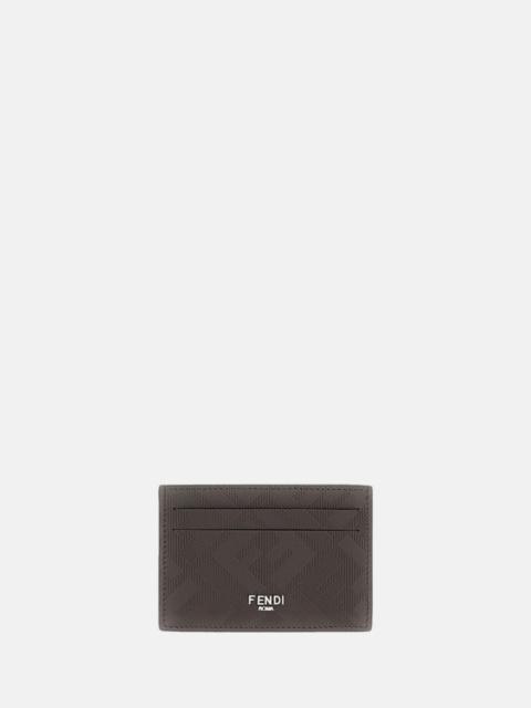 FENDI Fendi Men Slim Cardholder In Fendi Shadow Leather