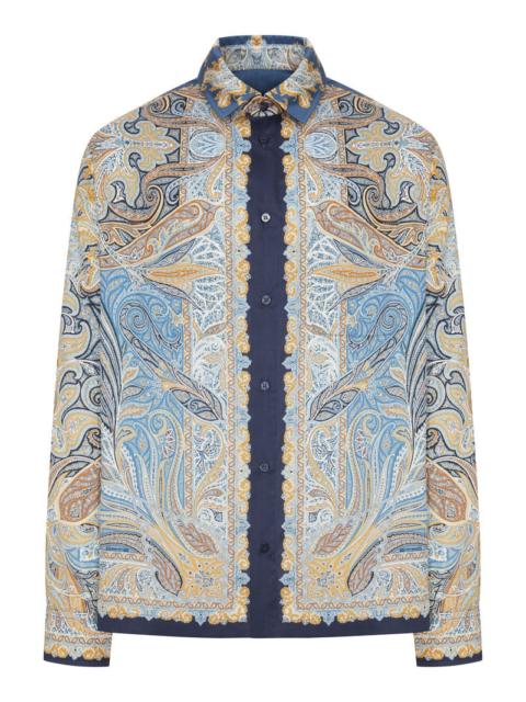 Etro Etro Men Printed Cotton Shirt With Paisley Pattern