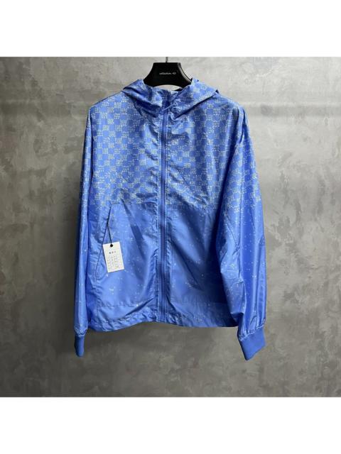Louis Vuitton blue all over check print large pocket windbreaker jacket
