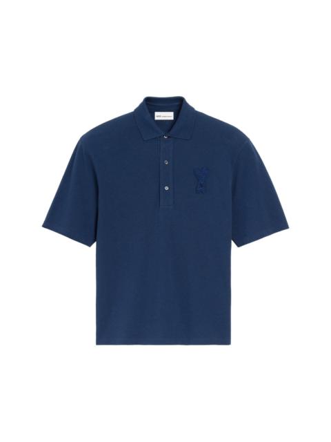 AMI Paris Ami De Coeur cotton polo shirt
