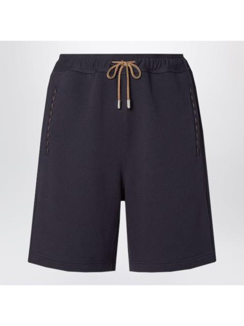 FENDI Fendi Navy Blue Cotton Bermuda Shorts Men