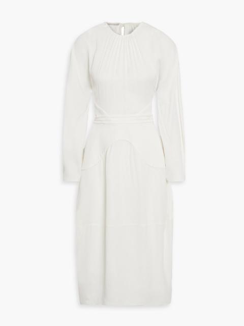 Stella McCartney Gathered cutout crepe midi dress