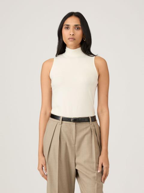 Sunspel Sleeveless High Neck Top