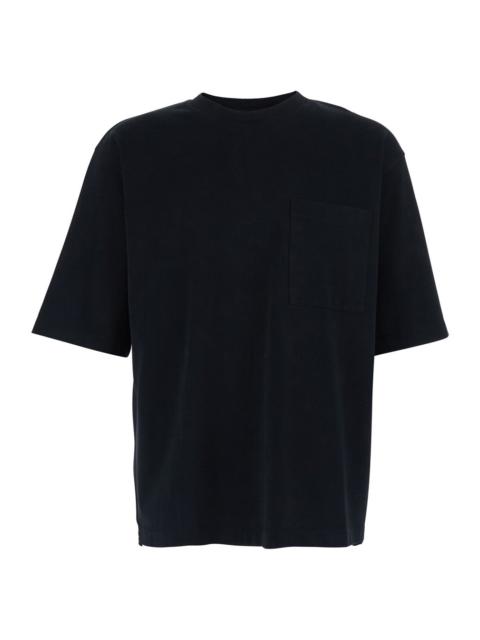 DSQUARED2 Dsquared2 Men Black Crewneck T-Shirt With Logo Lettering On The Rear In Cotton Man