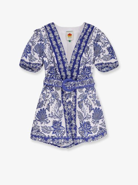FARM RIO Farm Rio Shell Garden Cotton Jumpsuit