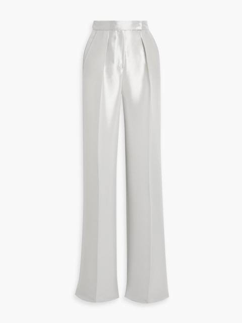 Max Mara Tebano silk-blend lamé wide-leg pants