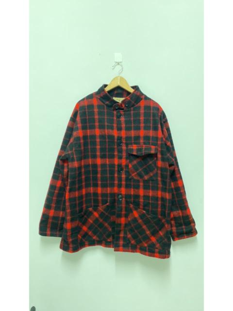 Other Designers Vintage Wool Red Wood Fleece Jacket Ranch Wear England Sanbrung