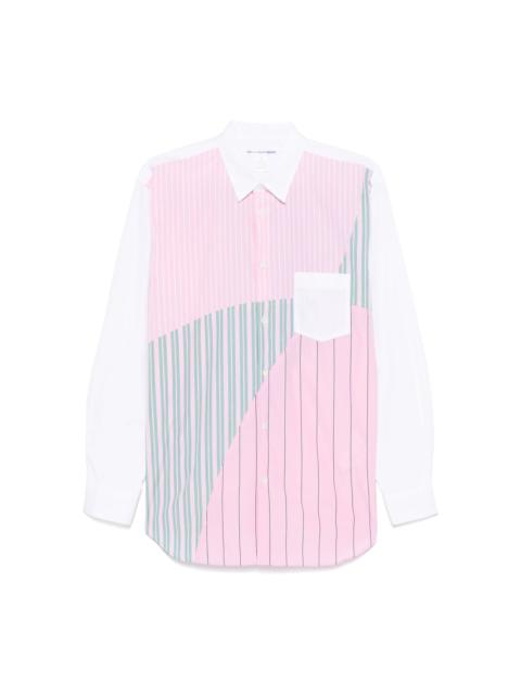 patchwork-design shirt
