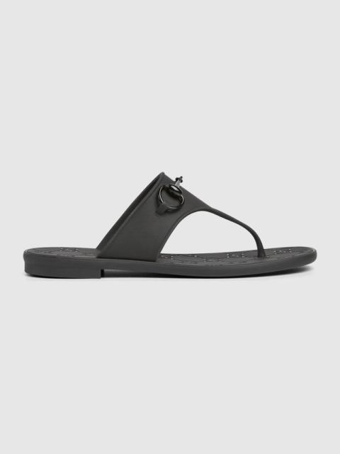GUCCI Gucci Horsebit Thong Rubber Sandals