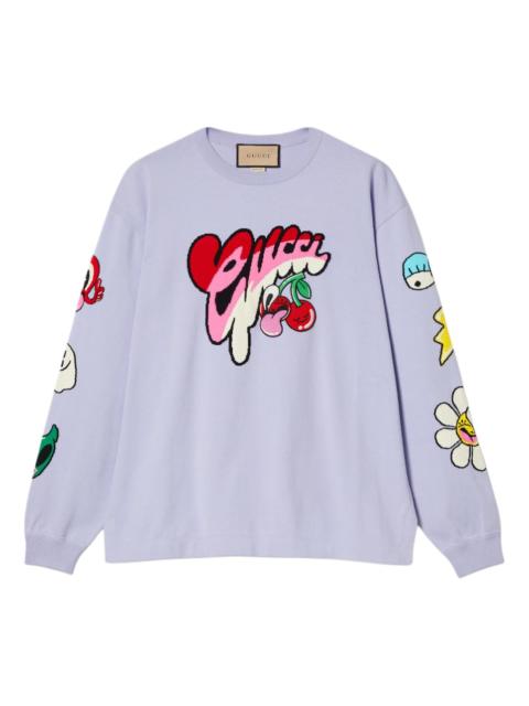 GUCCI Gucci FW24 Cartoon Logo Sweatshirt 'Light Purple' 778520-XKDX4-5319