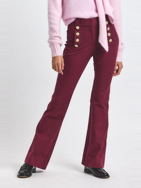 DEREK LAM 10 CROSBY Derek Lam 10 Crosby Robertson High Waist Flare Sailor Pants in Bordeaux at Nordstrom