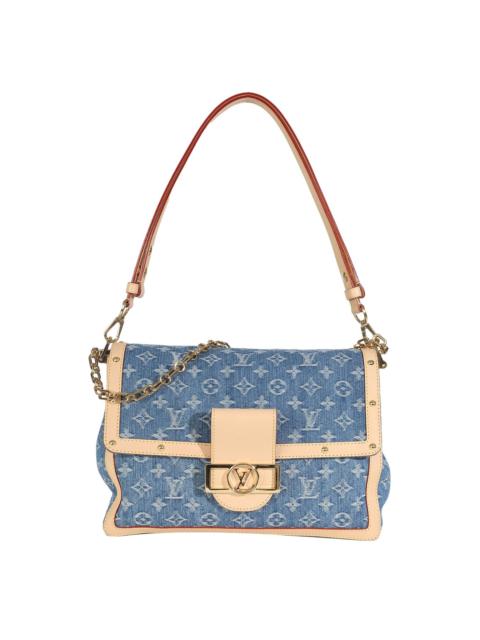 Louis Vuitton Louis Vuitton Blue Monogram Denim Dauphine Soft GM (Authentic Pre-Loved)