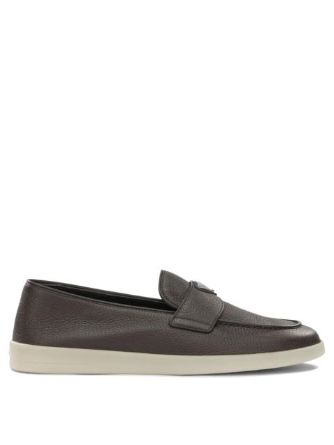 Prada Prada Leather Loafers Brown Men