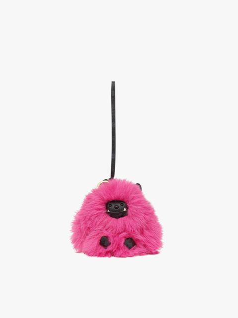 MCM Aren Monster Charm in Faux Fur Visetos