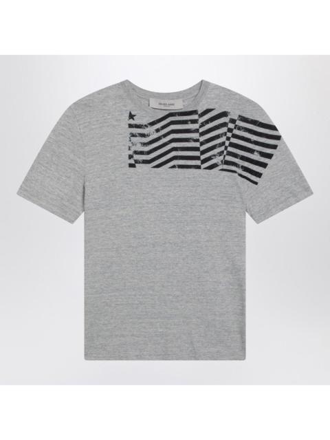 Golden Goose Golden Goose Grey T-Shirt With Logo Print Women