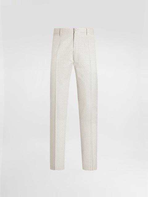 Dolce & Gabbana Micro pattern jacquard trousers
