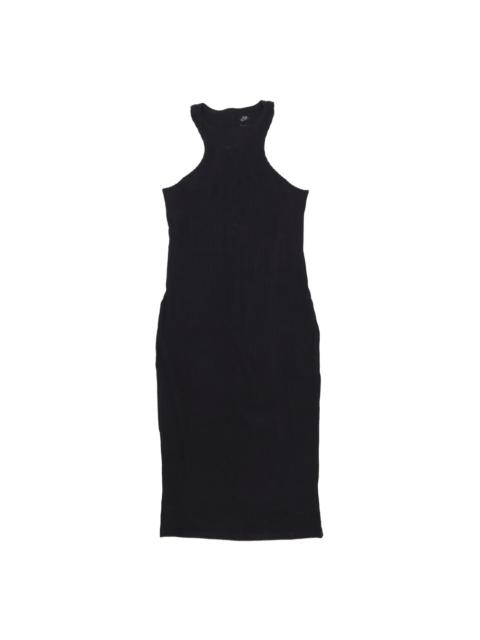 RIB MIDI DRESS BLACK
