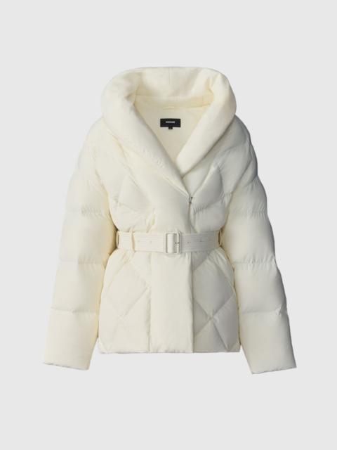 MACKAGE OLIVE-Z Down Belted Jacket With Shawl Collar