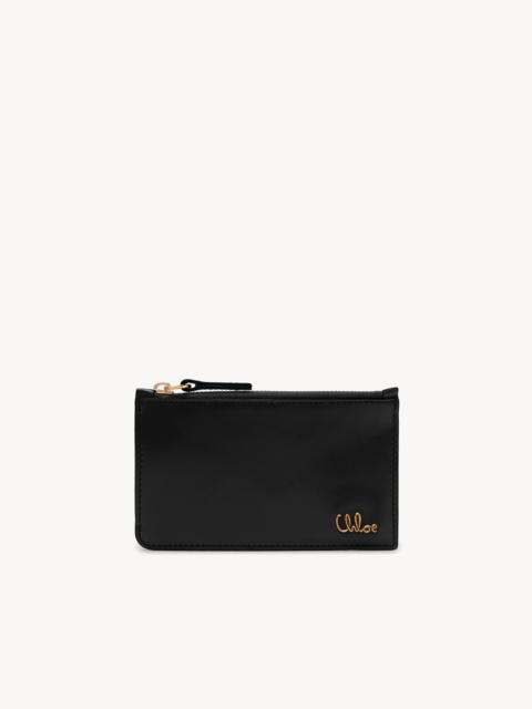 Chloé SMALL CHLOÉ ICONIC PURSE WITH CARD SLOTS IN SHINY LEATHER