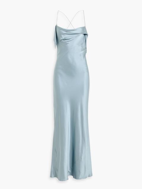 Other Designers Draped silk-satin gown