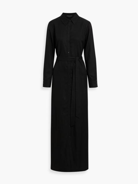 Alice + Olivia Chassidy Lyocell, linen and cotton-blend maxi shirt dress