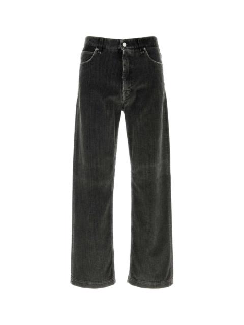 FENDI Fendi Men Charcoal Corduroy Pant
