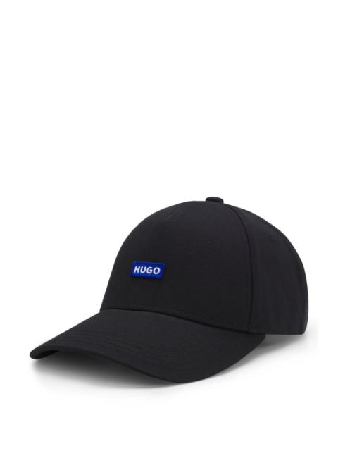 HUGO COTTON-TWILL CAP WITH EMBROIDERED LOGO LABEL