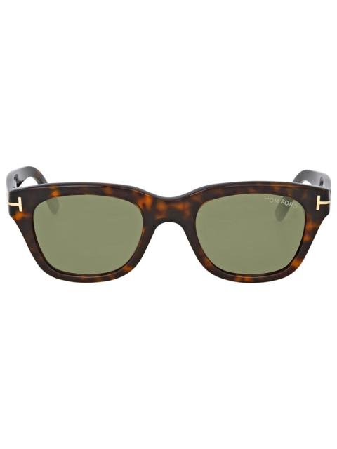 TOM FORD Tom Ford Snowdon Green Square Ladies Sunglasses FT0237 52N 52