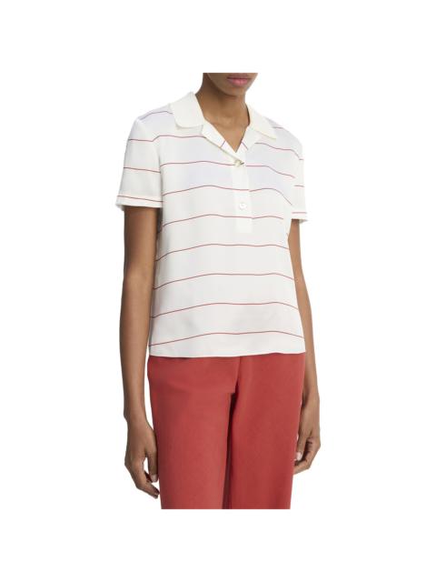 Vince Vince Knit Collar Stripe Polo Shirt
