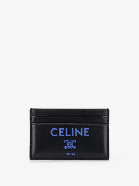 CELINE Celine Leather Card Holder Blue Men