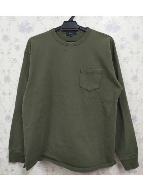 BEAMS PLUS Beams Blank Long Sleeve Green Army