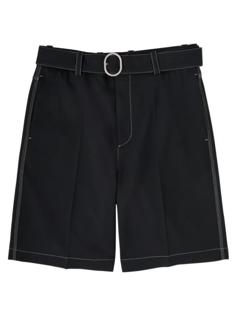 Jil Sander Contrast-stitch Twill Shorts