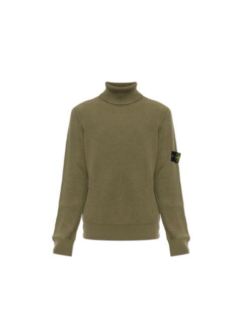 Stone Island STONE ISLAND Green Wool Turtleneck Sweater New & Authentic (