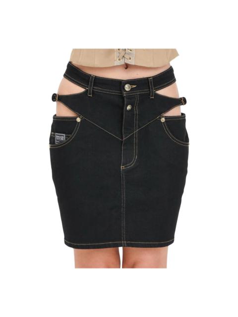 HIGH-WAISTED DENIM MINI SKIRT