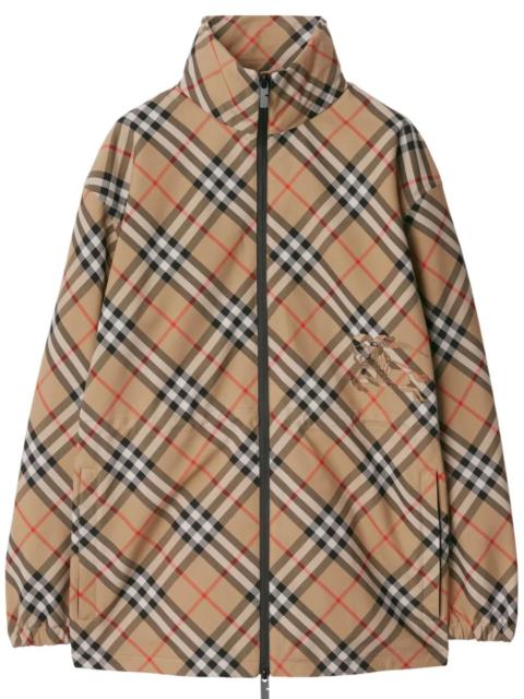 Burberry Burberry Womens Embroidered Checked Jacket, Size X-Small