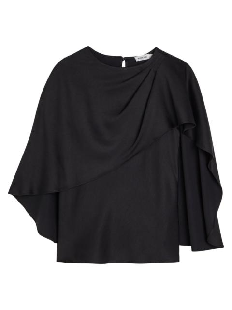 SIMKHAI Simkhai Eliora Cape-effect Satin top