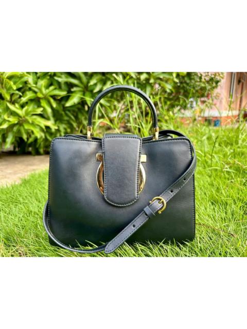 FERRAGAMO Authentic Salvatore Ferragamo Thea Leather Top Handle Bag