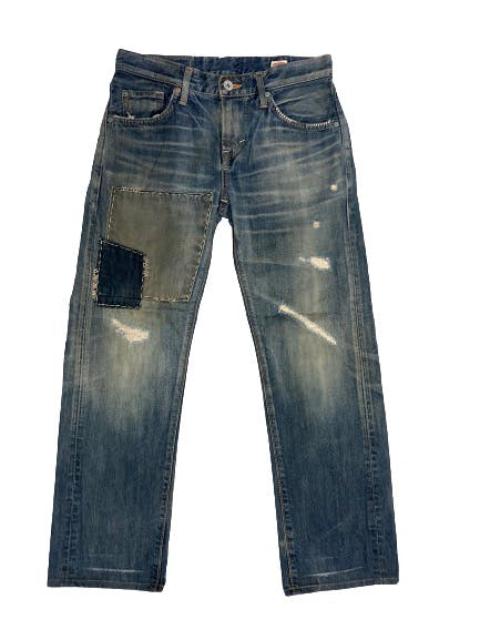 Rare‼️Edwin Distressed Patchwork Denim Jeans